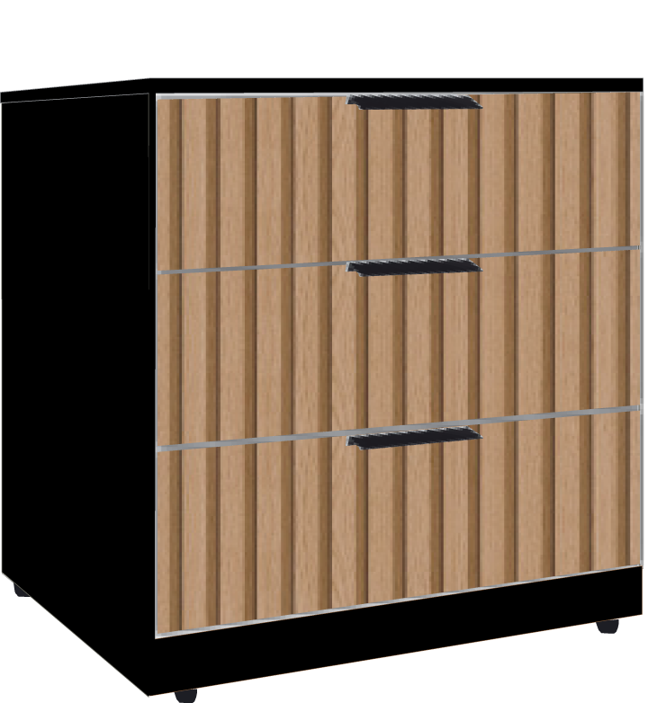 1. 3 Midi Wide Chest (BLACK)