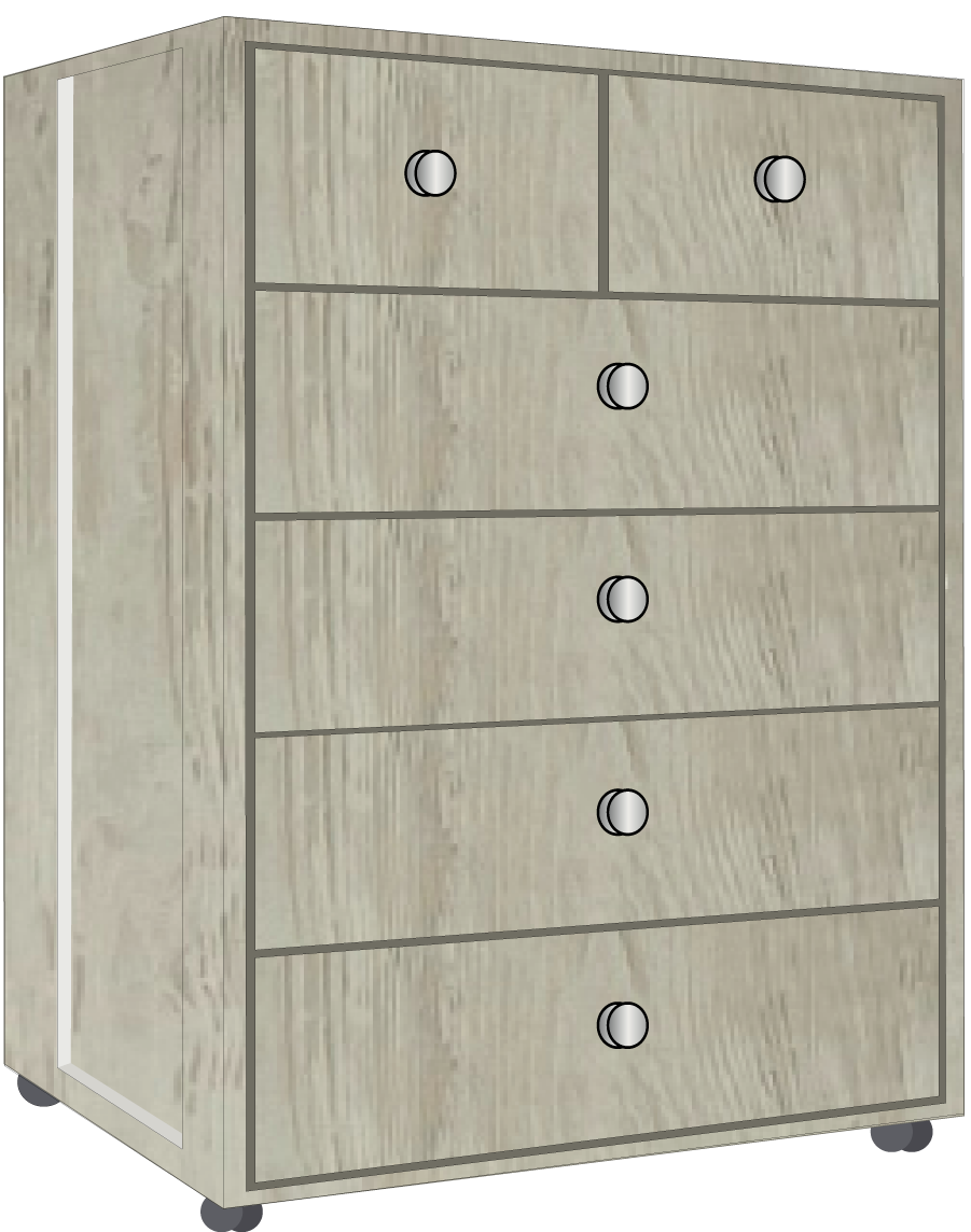 10. 2 + 4 Drawer Chest