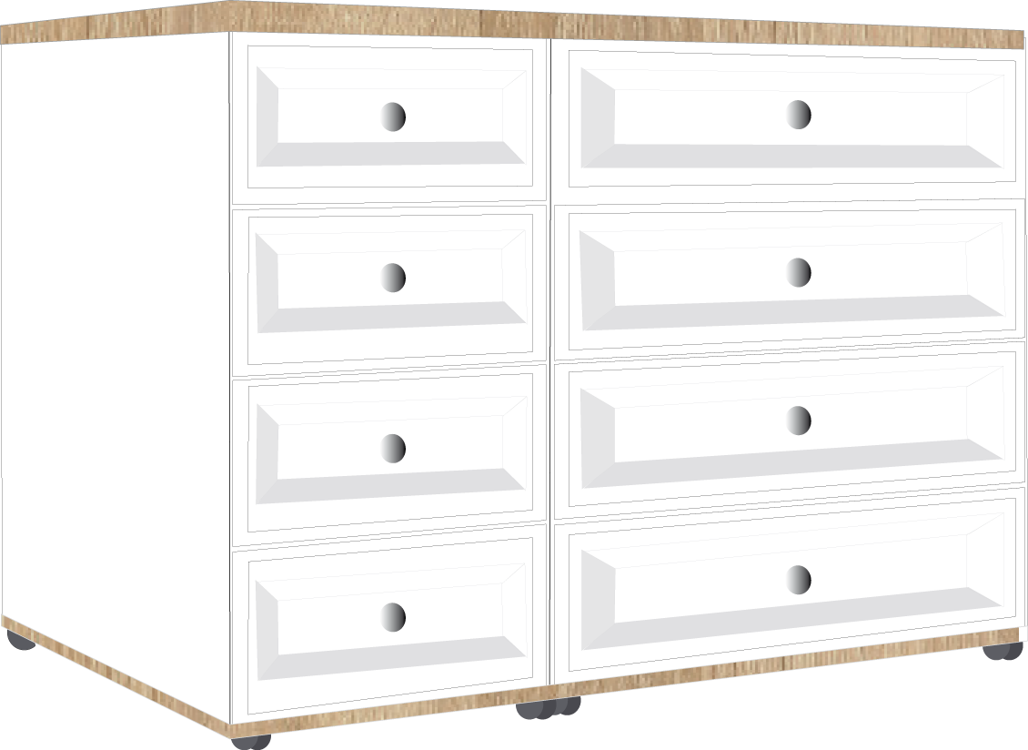 10. 4 + 4 Drawer Chest