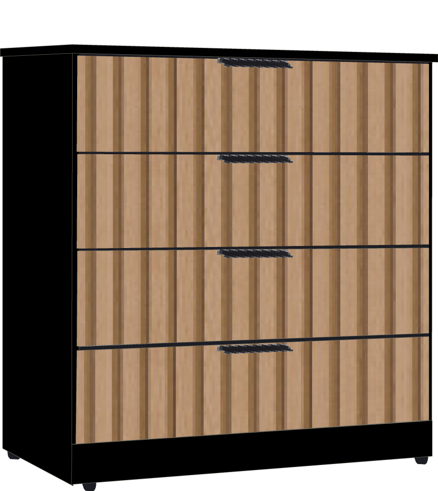 10. 4 Drawer Chestt (BLACK)