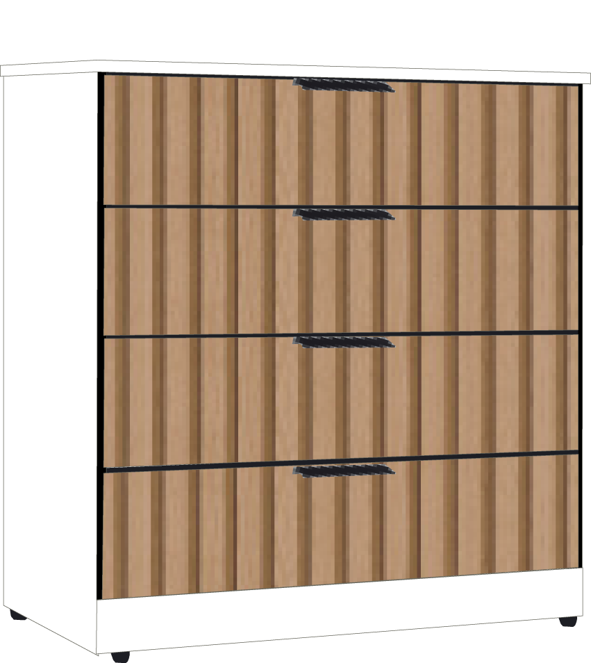 10. 4 Drawer Chestt (WHITE)