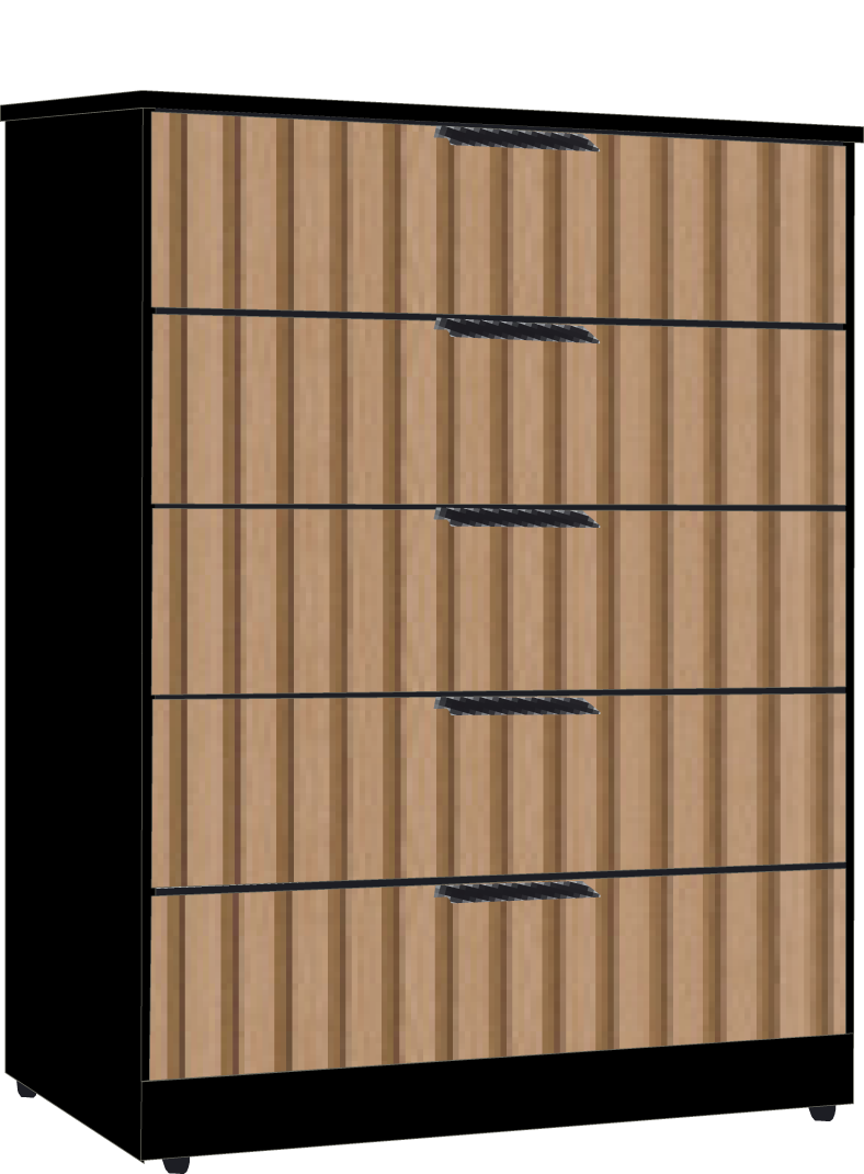 10. 5 Drawer Chestt (BLACK)