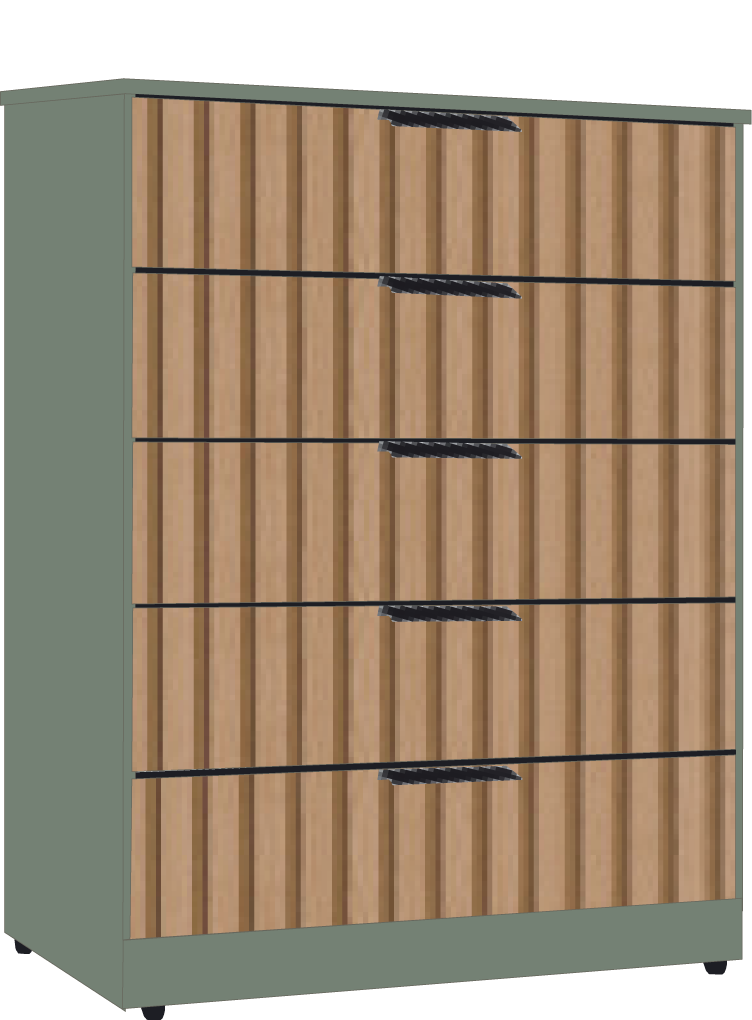 10. 5 Drawer Chestt (GREEN)