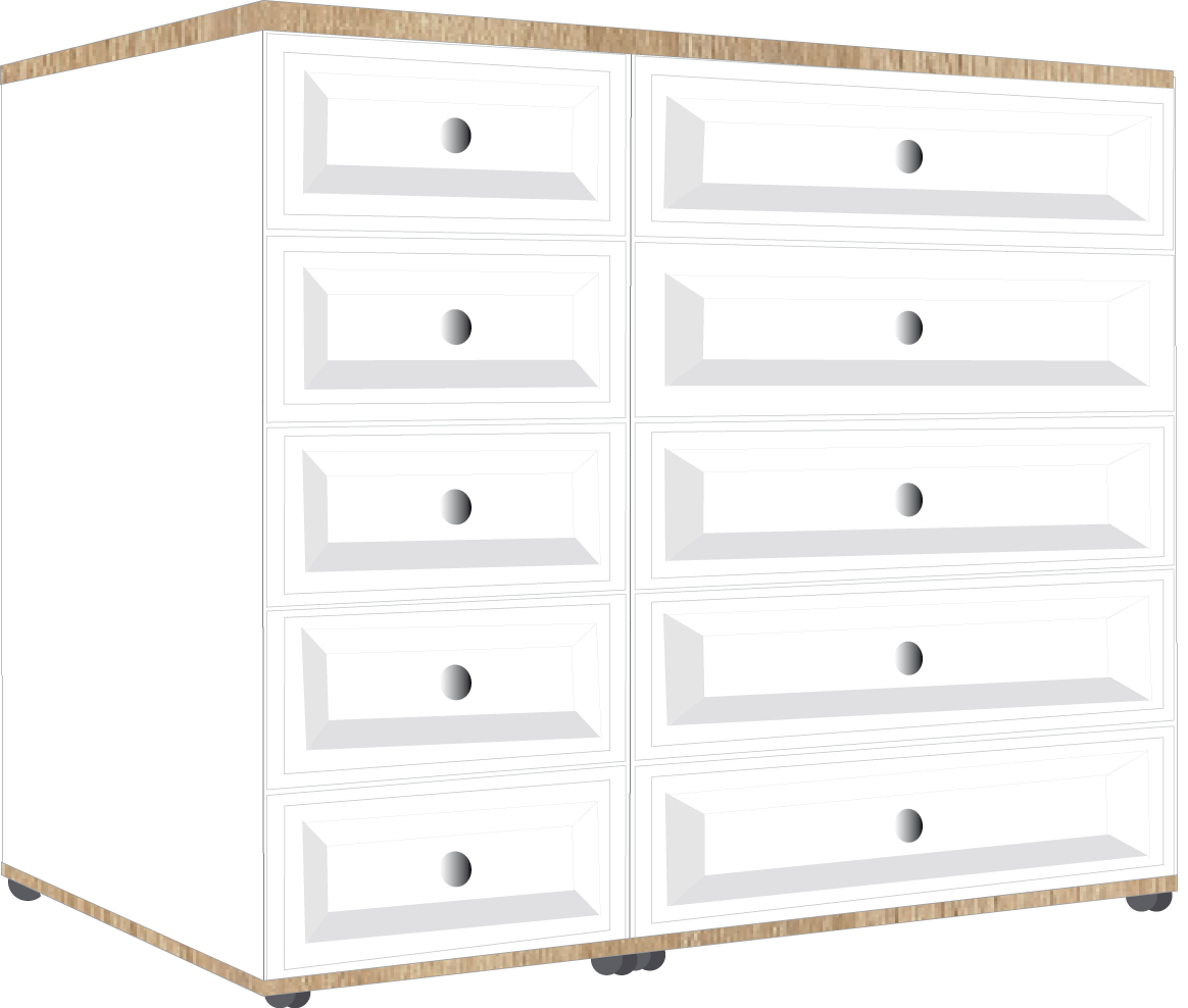 11. 5 + 5 Drawer Chest