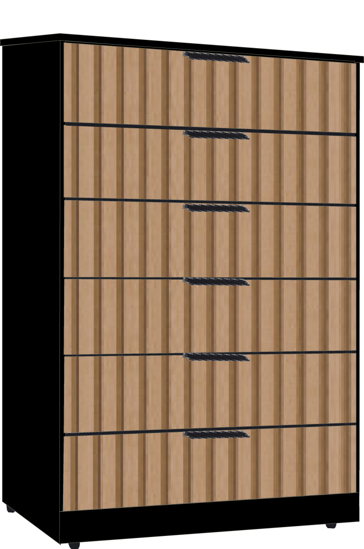 11. 6 Drawer Chestt (BLACK)