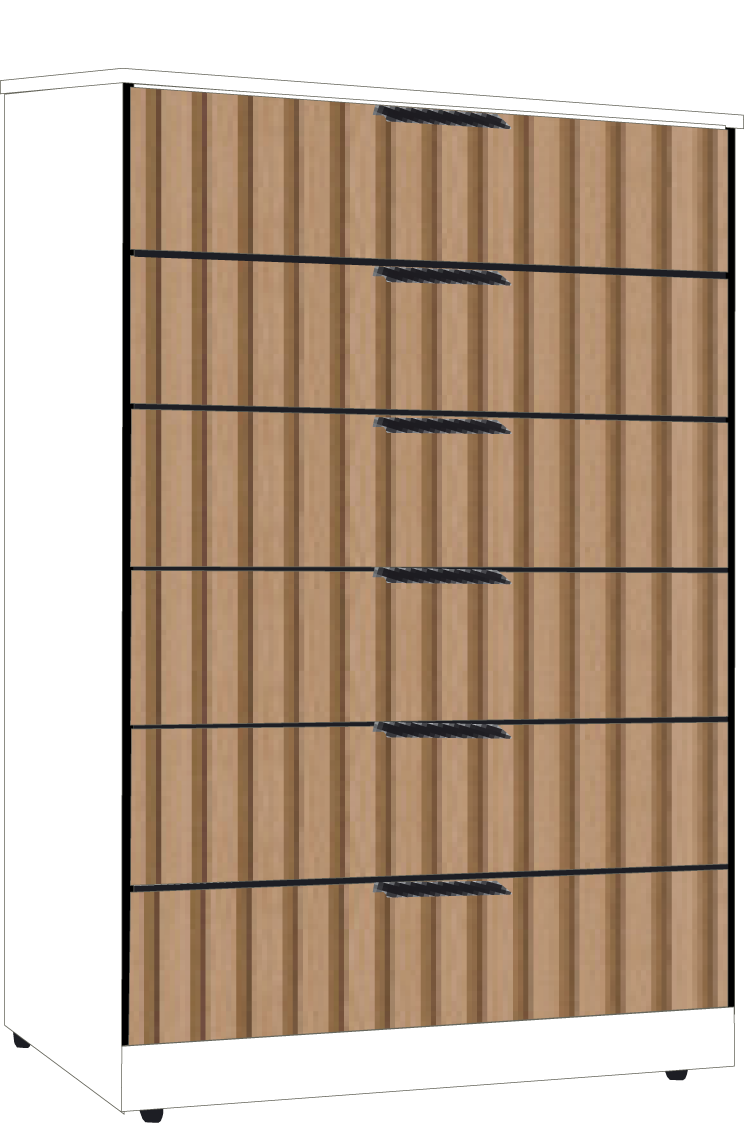 11. 6 Drawer Chestt (WHITE)