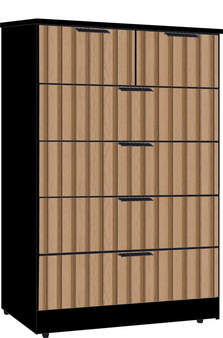 12. 2 + 4 Drawer Chestt (BLACK)