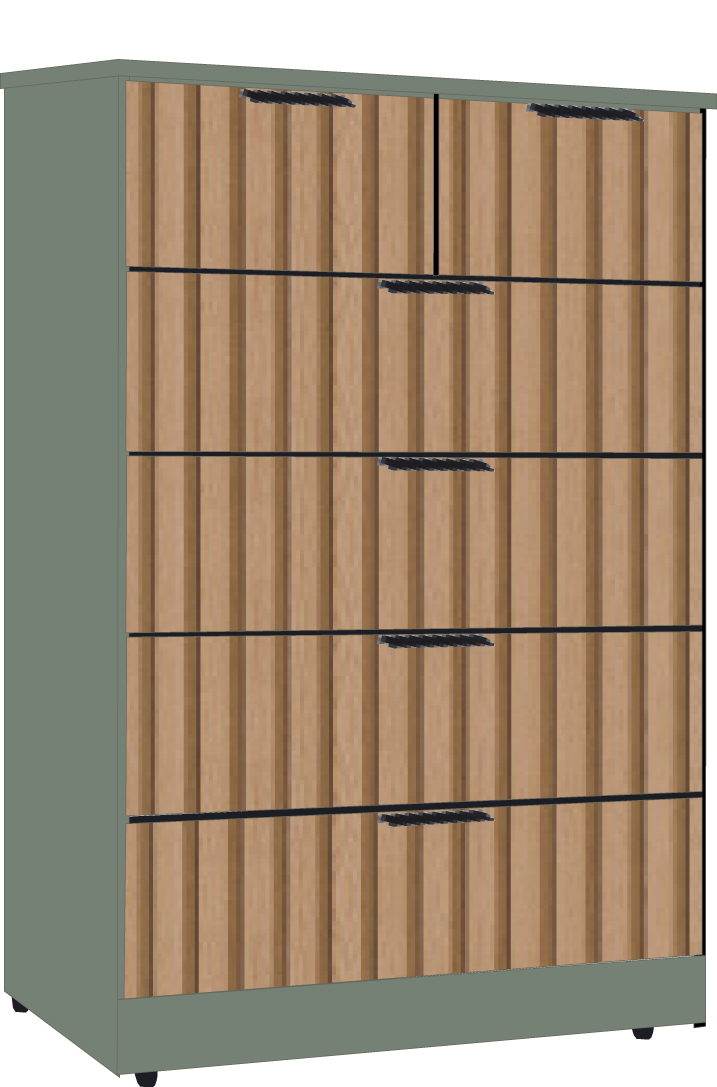 12. 2 + 4 Drawer Chestt (GREEN)