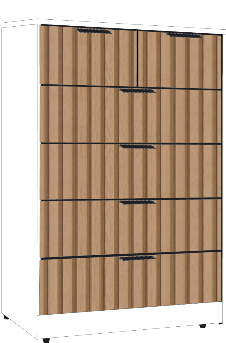 12. 2 + 4 Drawer Chestt (WHITE)