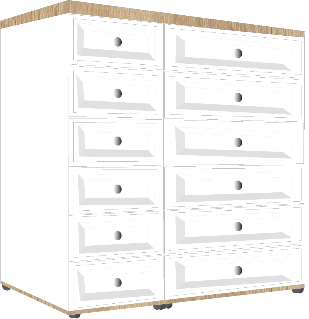 12. 6 + 6 Drawer Chest