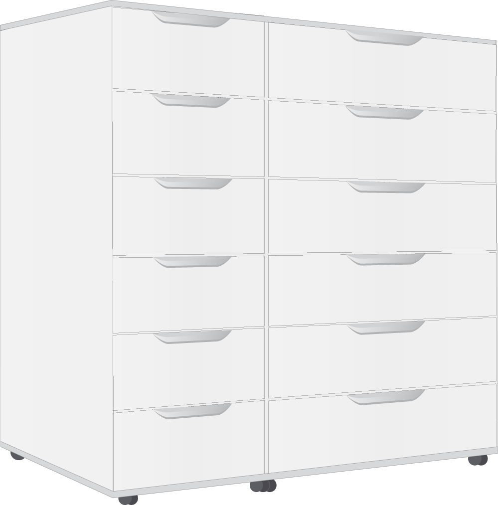 12. 6 + 6 Drawer Chest