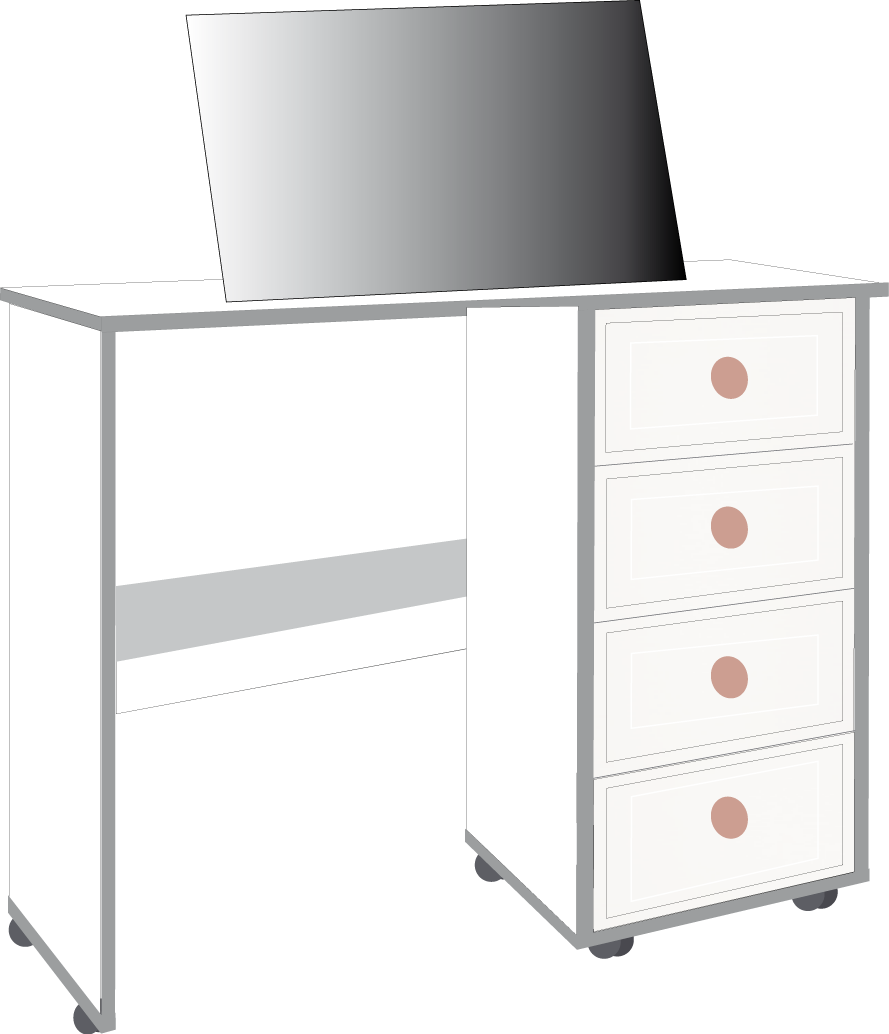 14. 4 Drawer Single Dresser