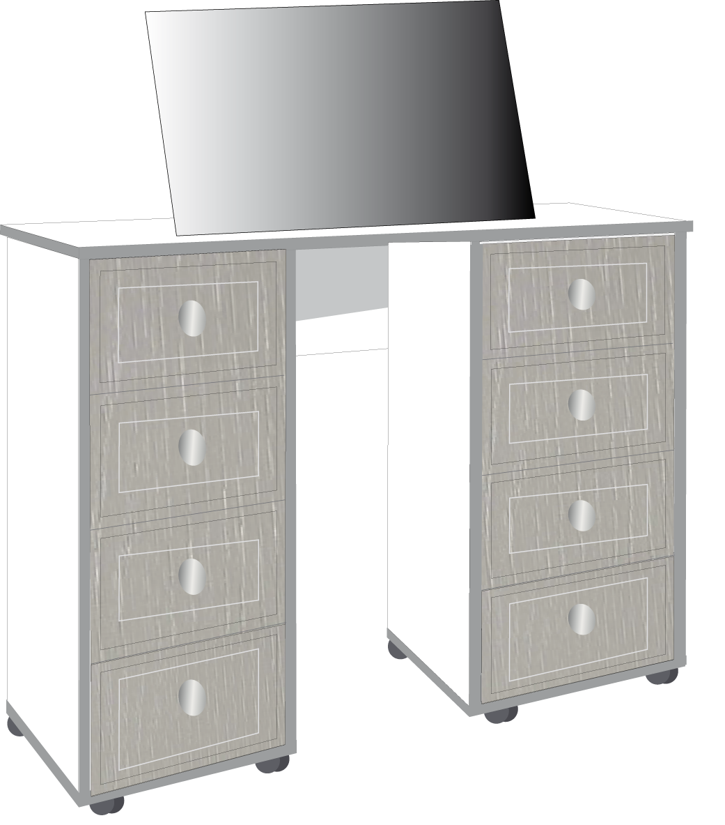 15. 8 Drawer Double Dresser