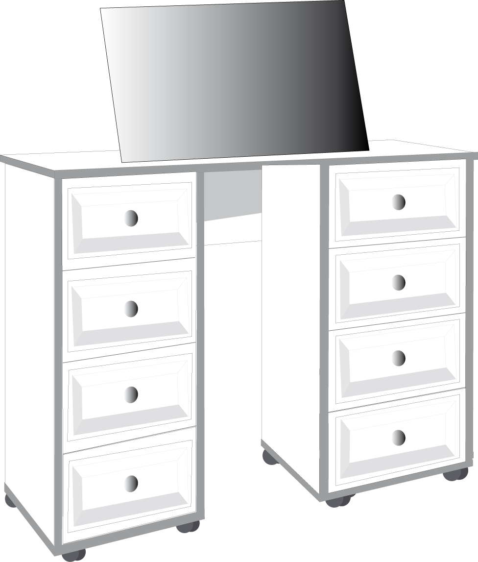 15. 8 Drawer Double Dresser