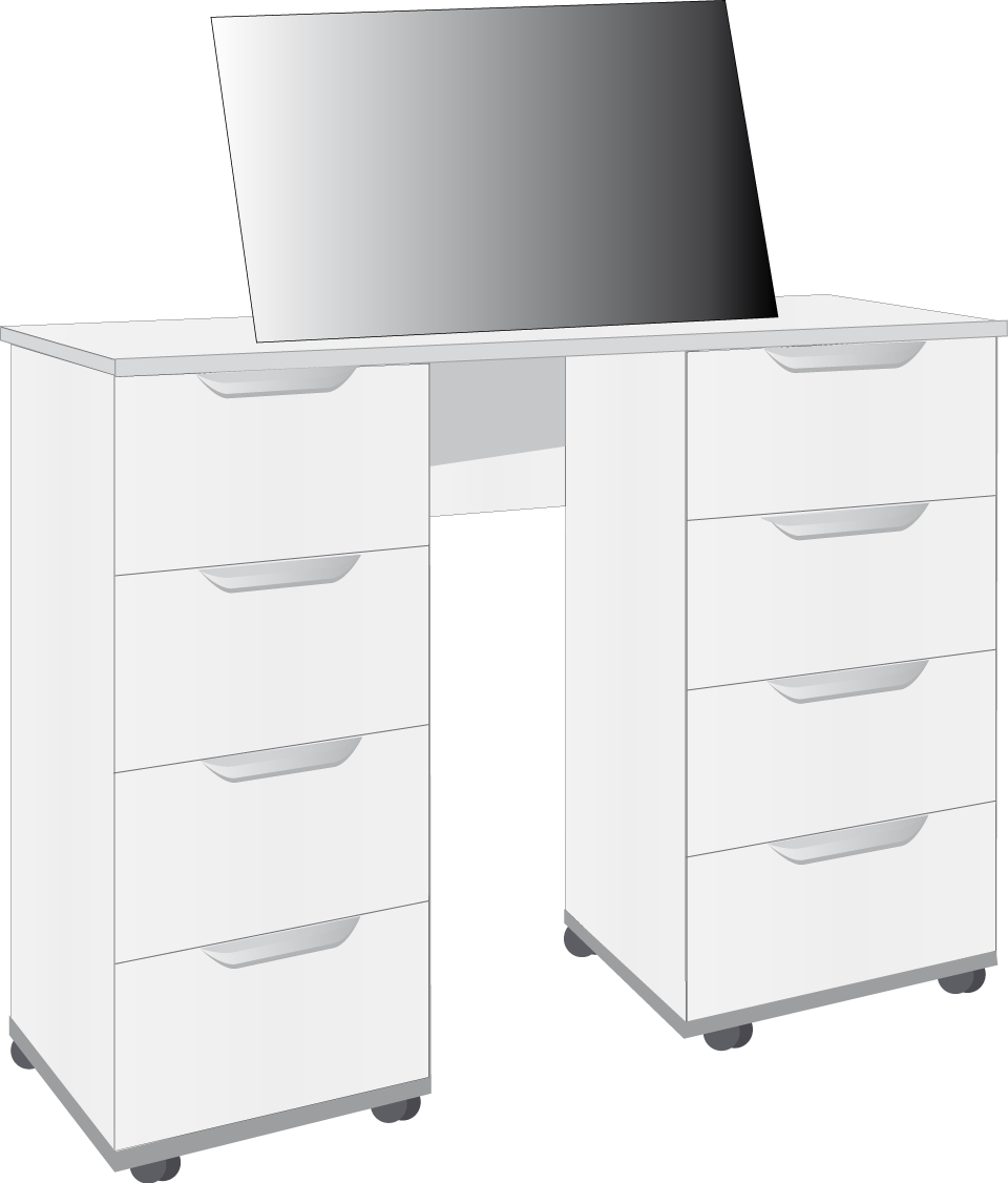 15. 8 Drawer Double Dresser