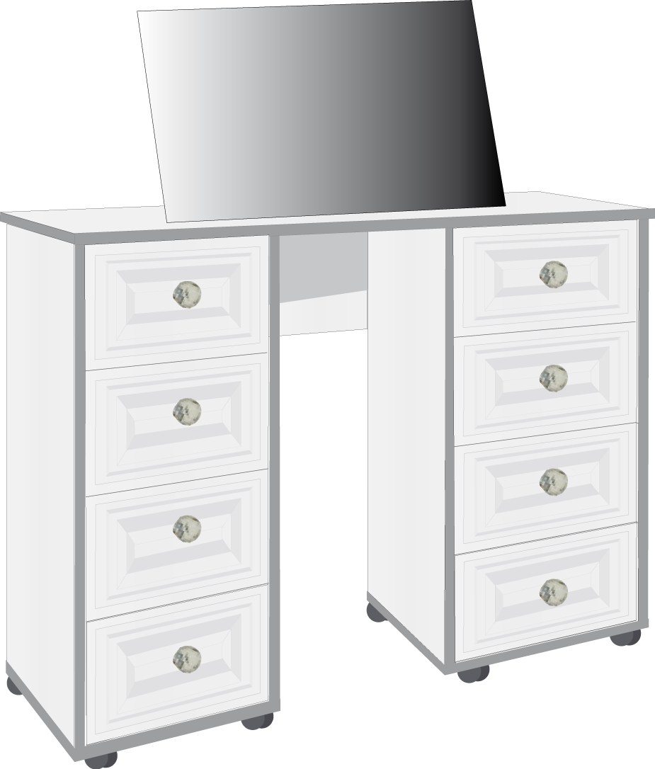 15. 8 Drawer Double Dresser