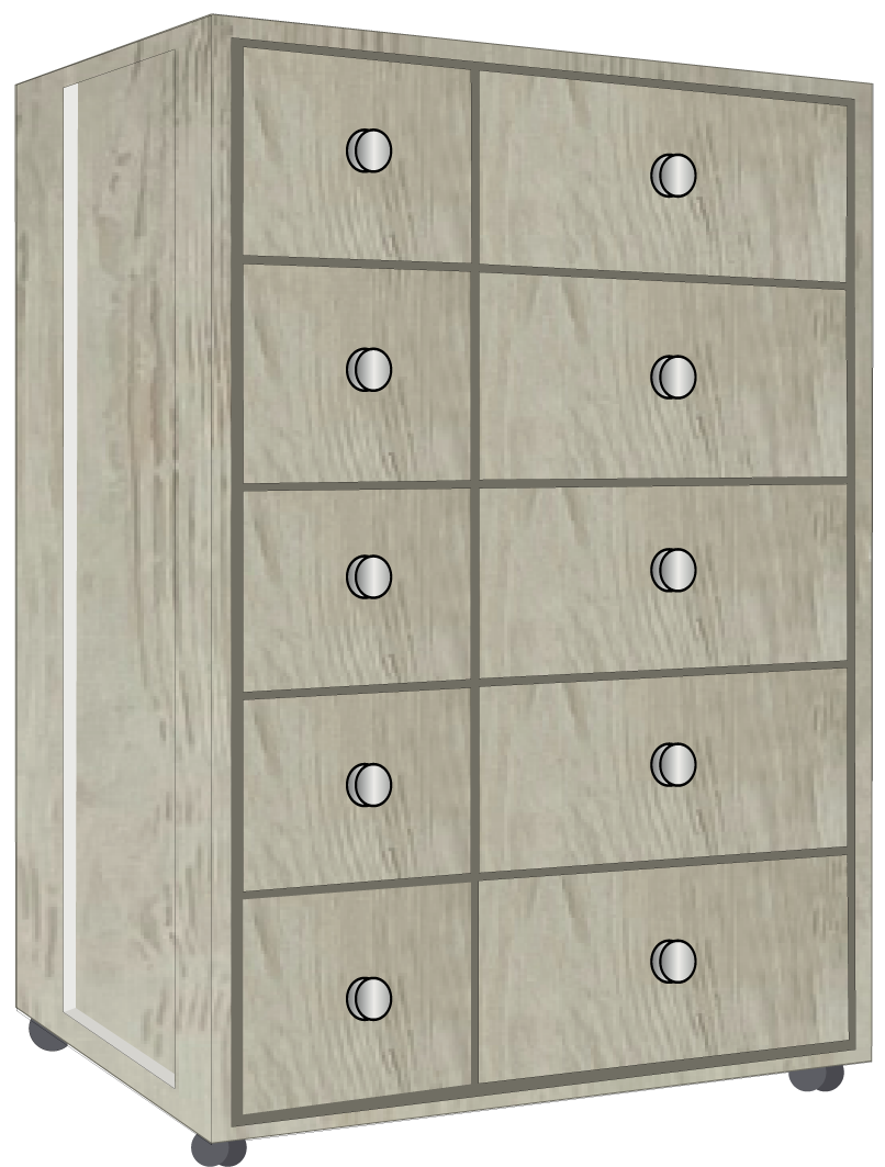 16. 5 + 5 Drawer Chest