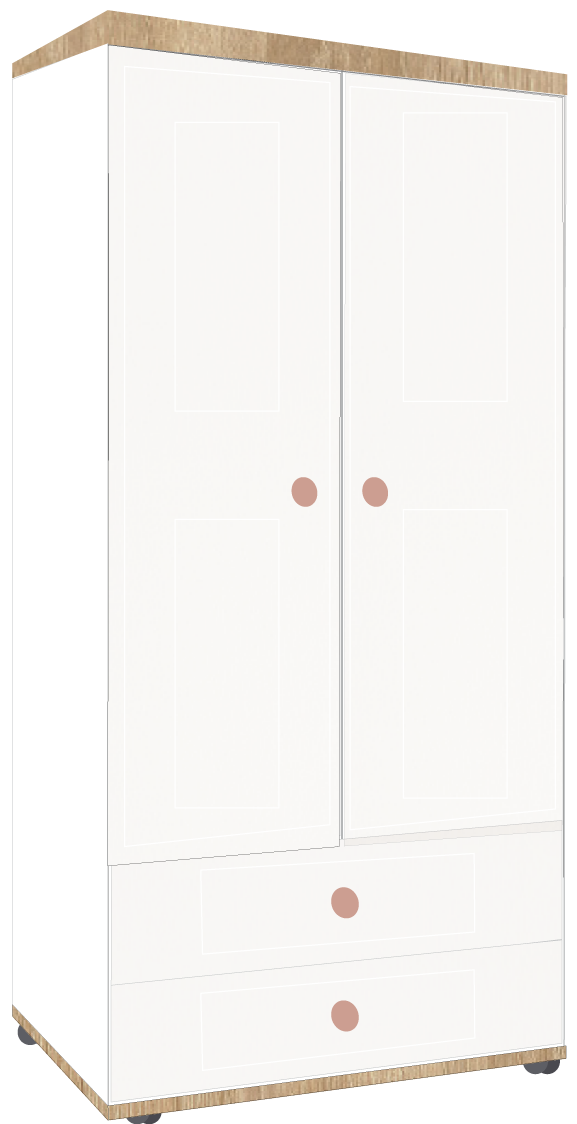 18. 2 Door 2 Drawer Robe