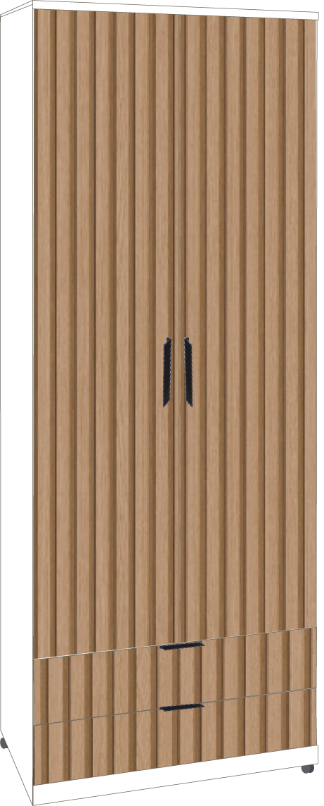 18. 2 Door 2 Drawer (WHITE)