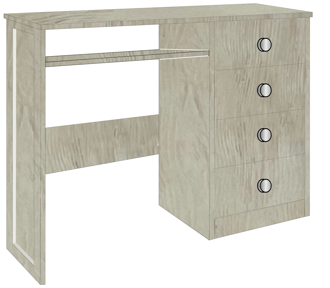 18. 4 Drawer Computer Desk