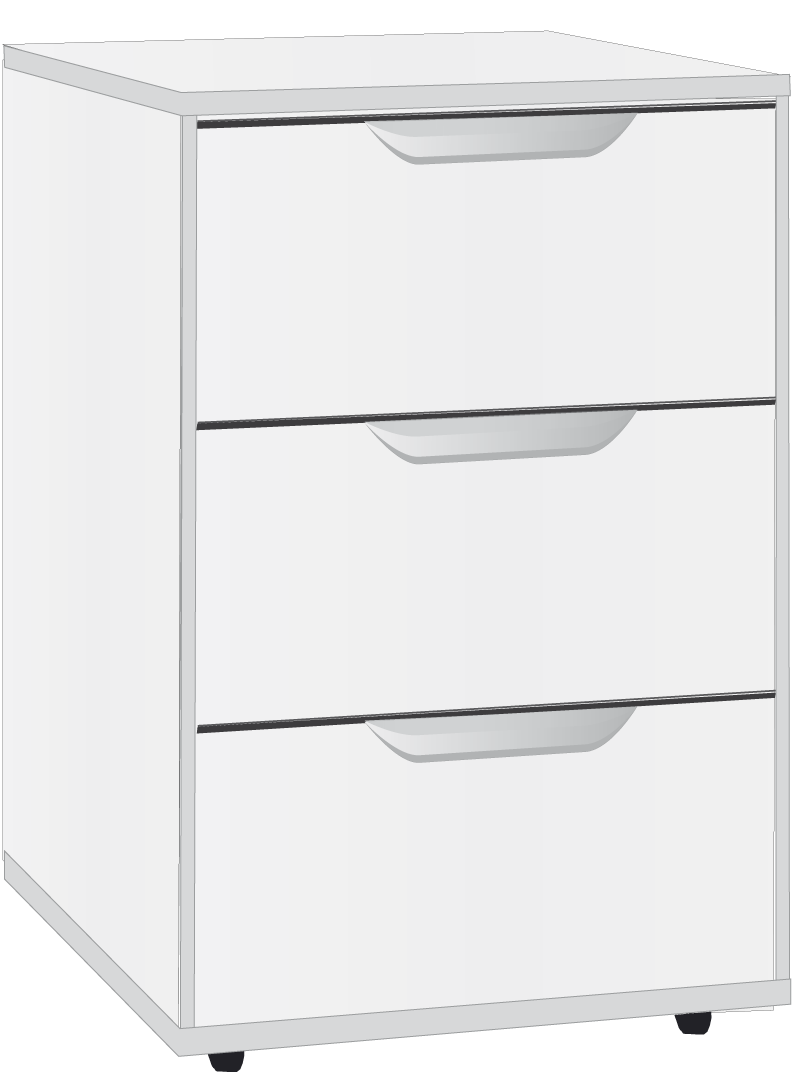 2. 3 Drawer Bedside