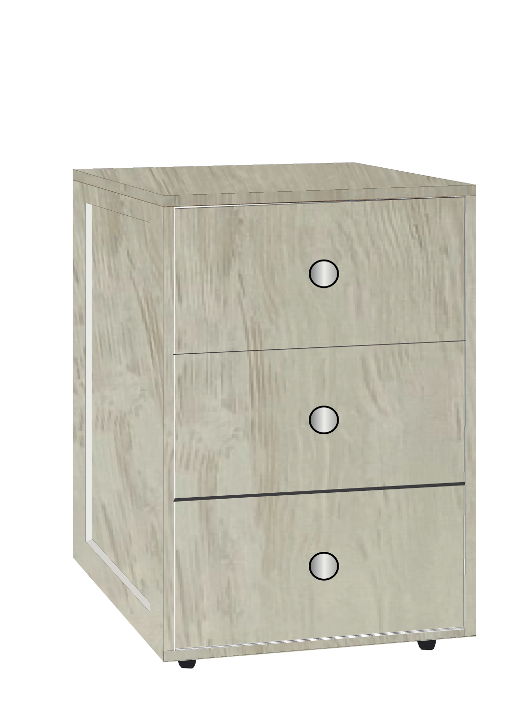 2. 3 Drawer Bedside