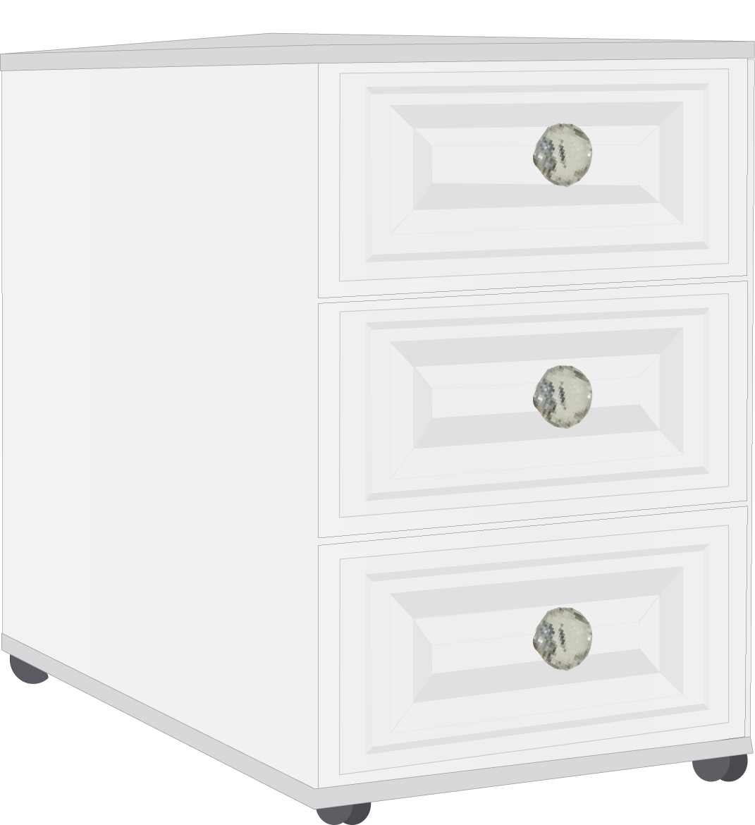 2. 3 Drawer Bedside