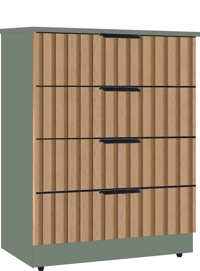 2. 4 Midi Wide Chest (green)