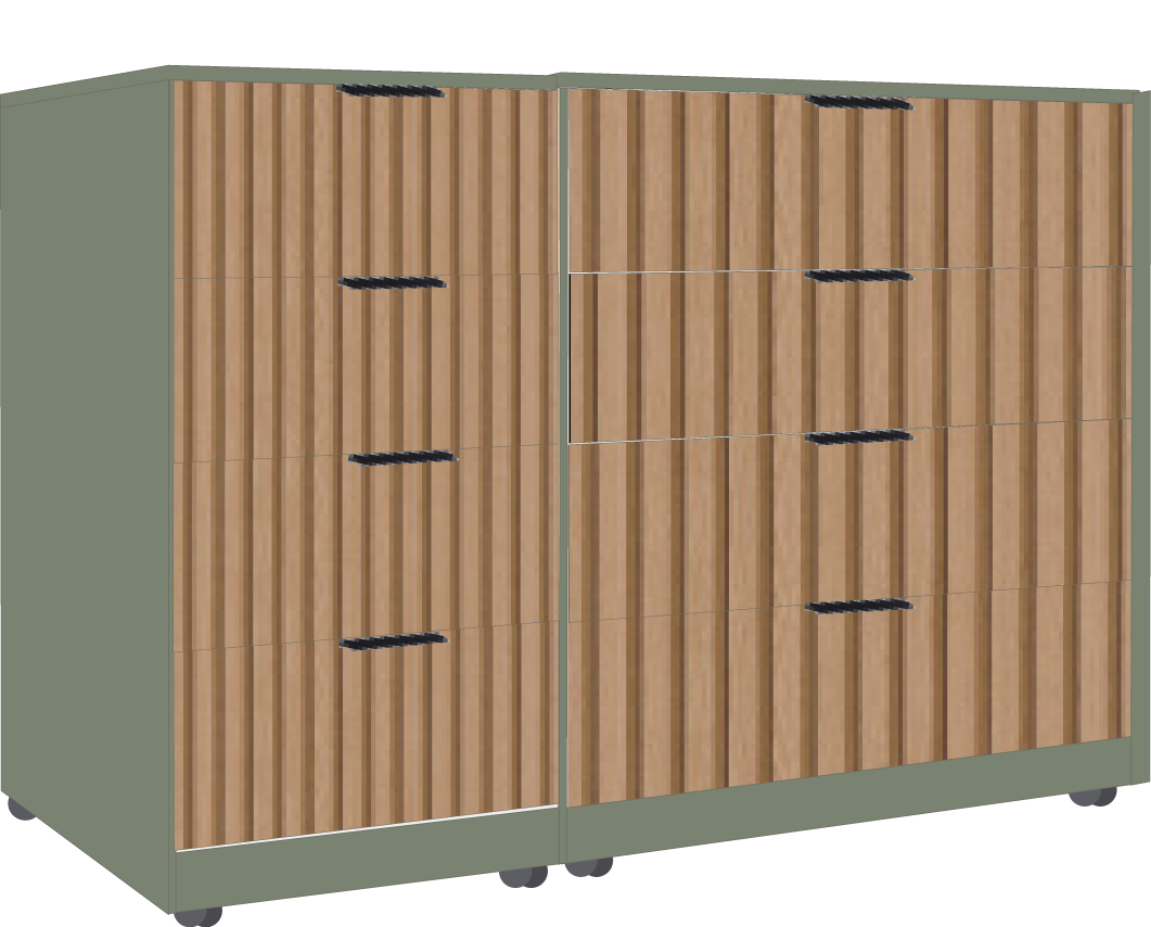 20. 4 + 4 Drawer Chest (GREEN)