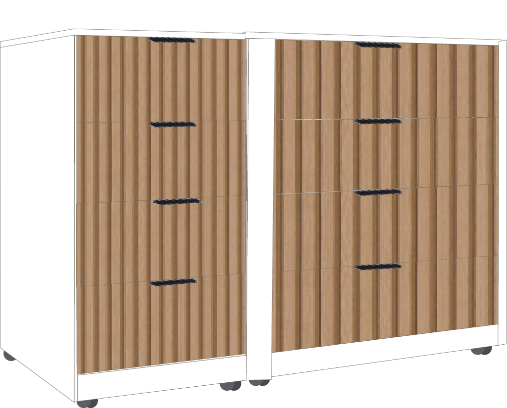 20. 4 + 4 Drawer Chest (WHITE)