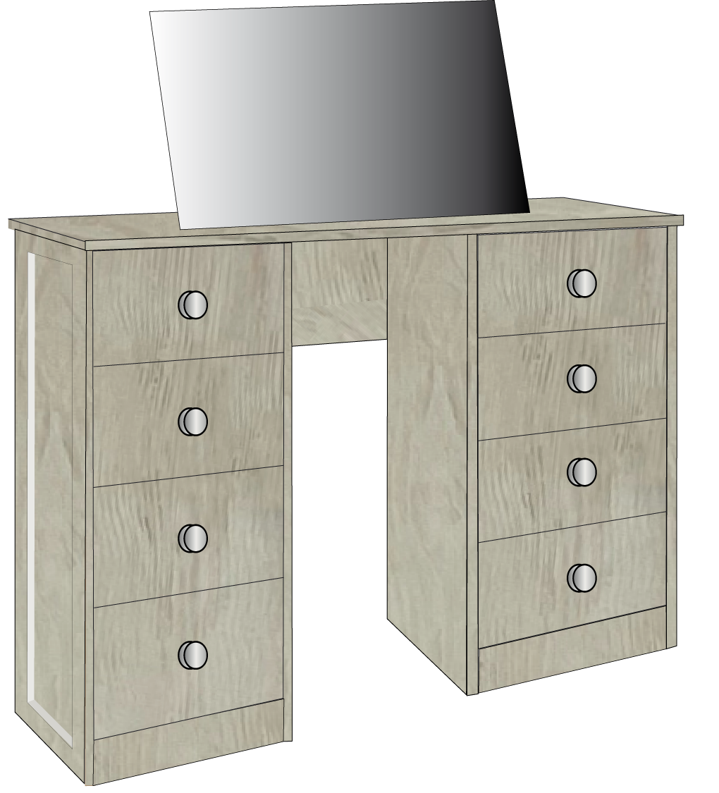 20. 8 Drawer Double Dresser