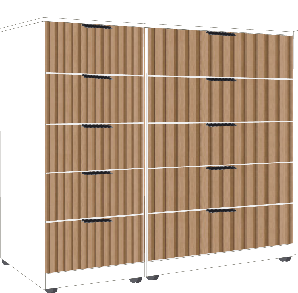 21. 5 + 5 Drawer Chest (WHTE)