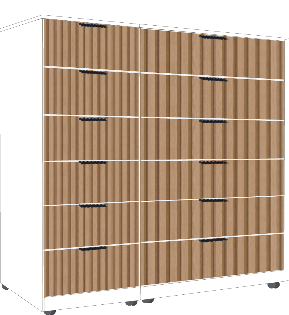 22. 6 + 6 Drawer Chest (WHITE)
