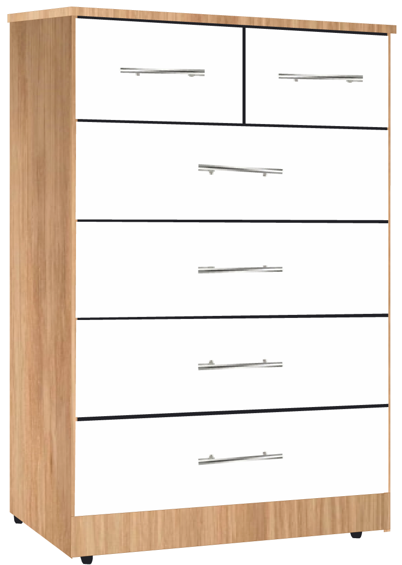 23. 2 + 4 Drawer Chest