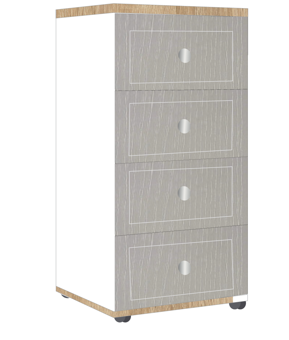 3. 4 Drawer Bedside