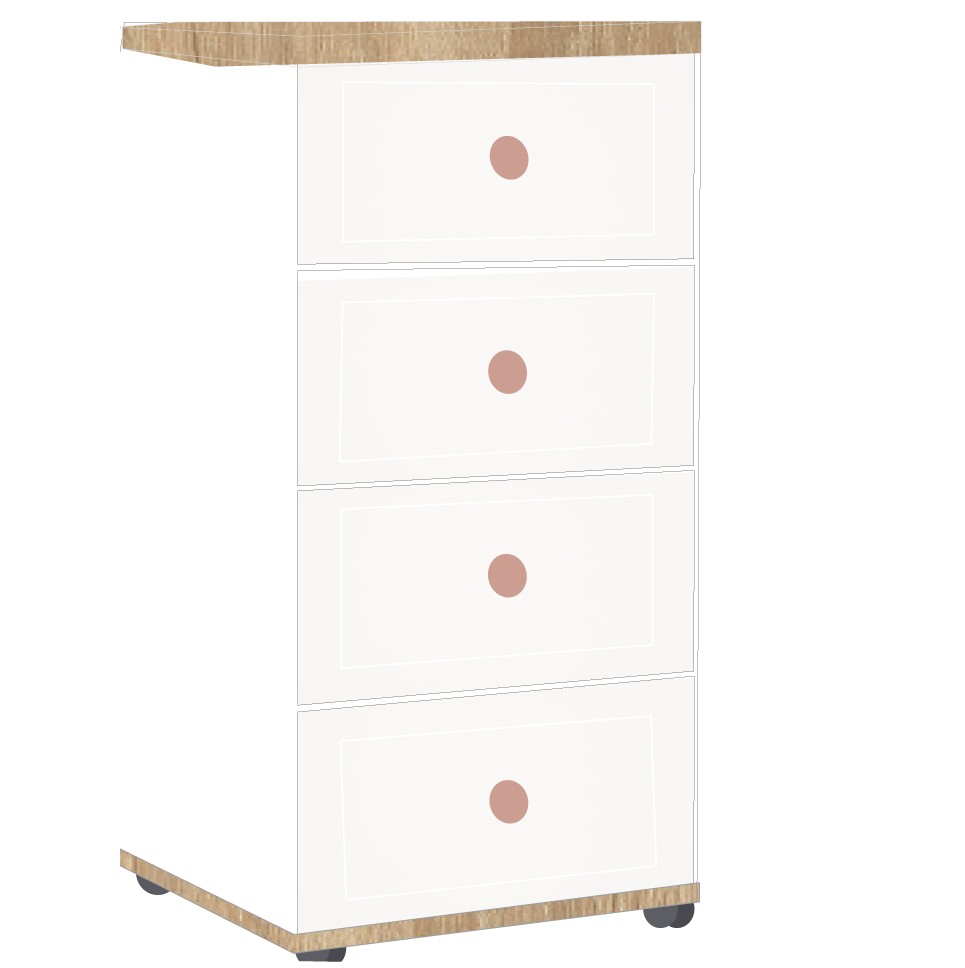 3. 4 Drawer Bedside