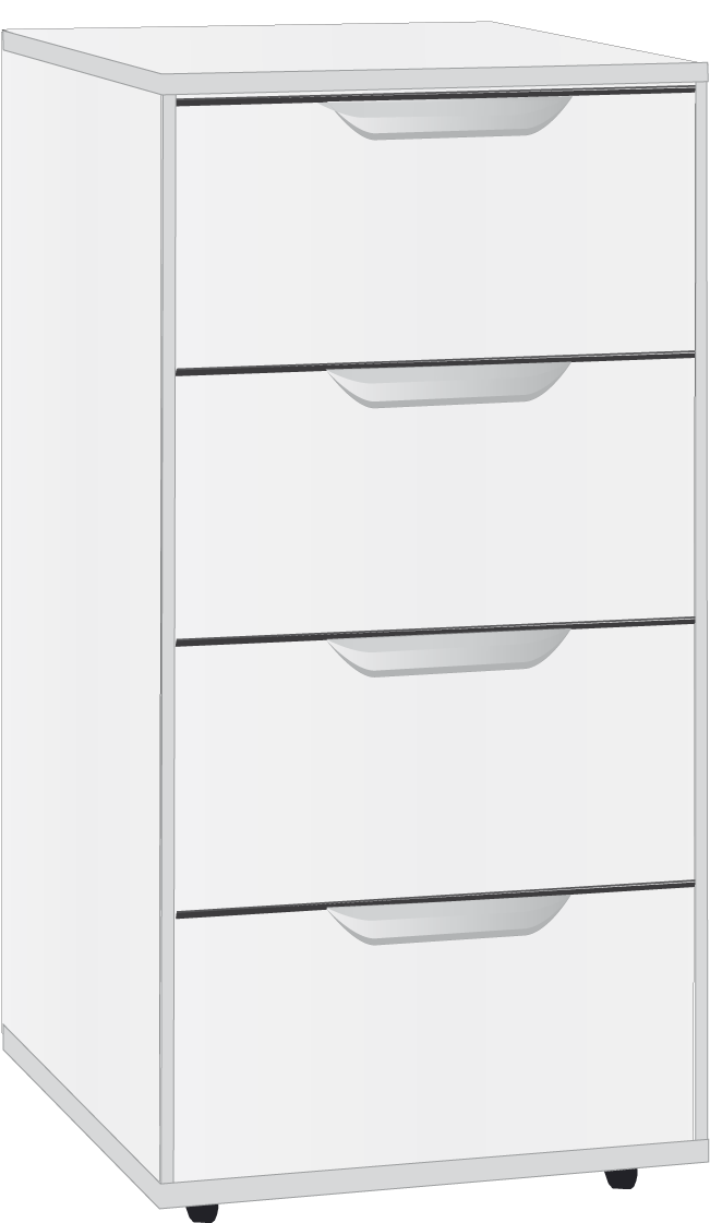 3. 4 Drawer Bedside