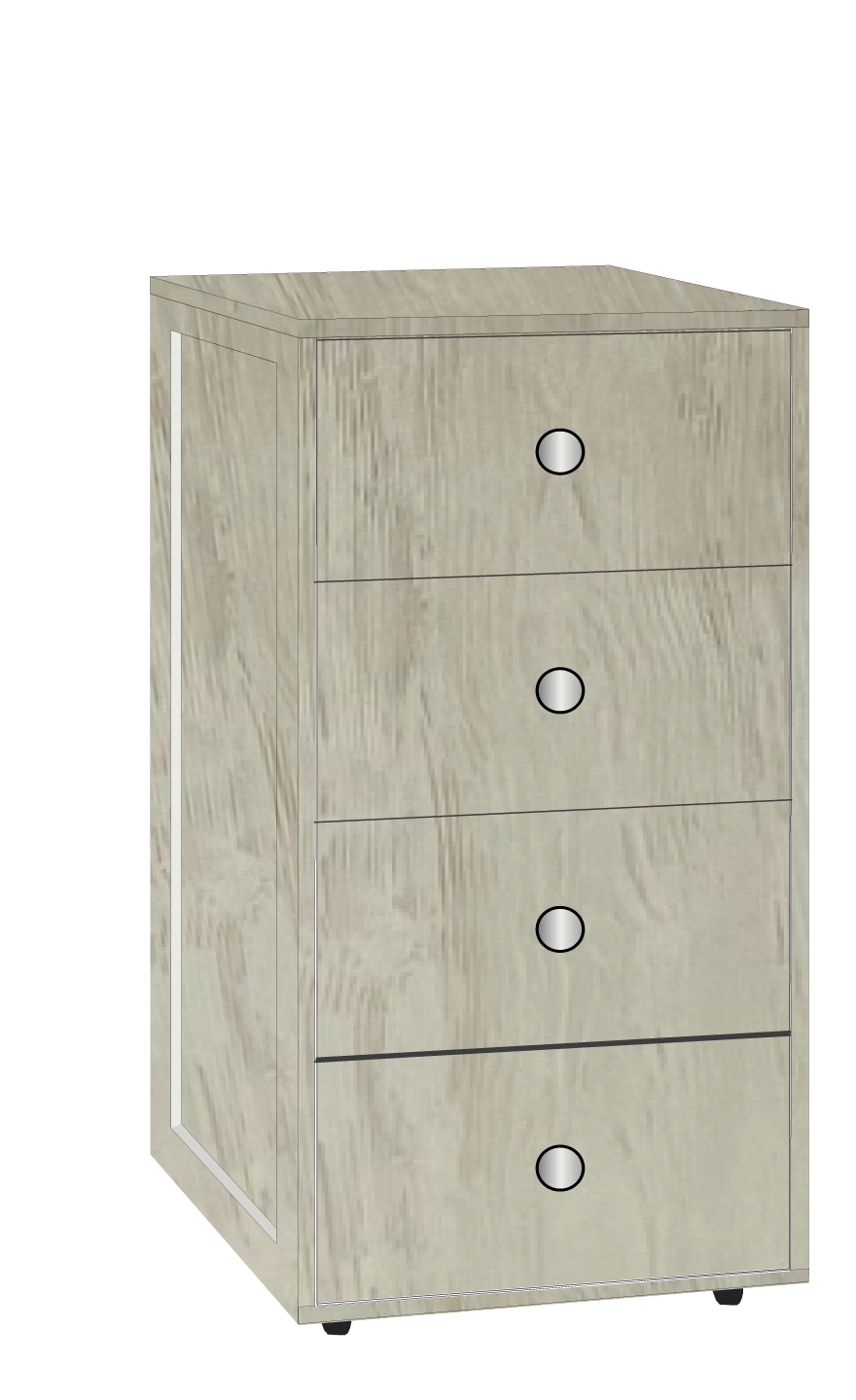 3. 4 Drawer Bedside