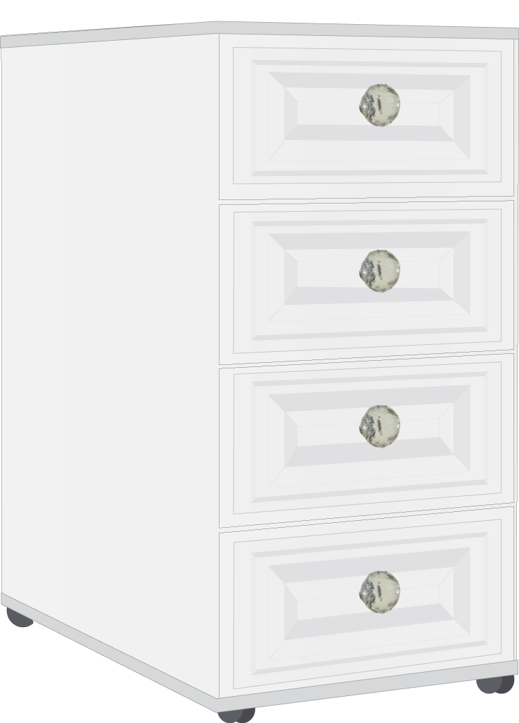 3. 4 Drawer Bedside