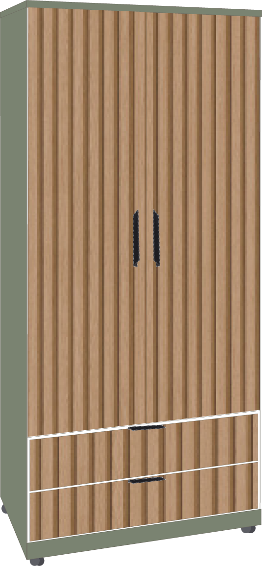 31. 2 Door 2 Drawer Robe (GREEN)
