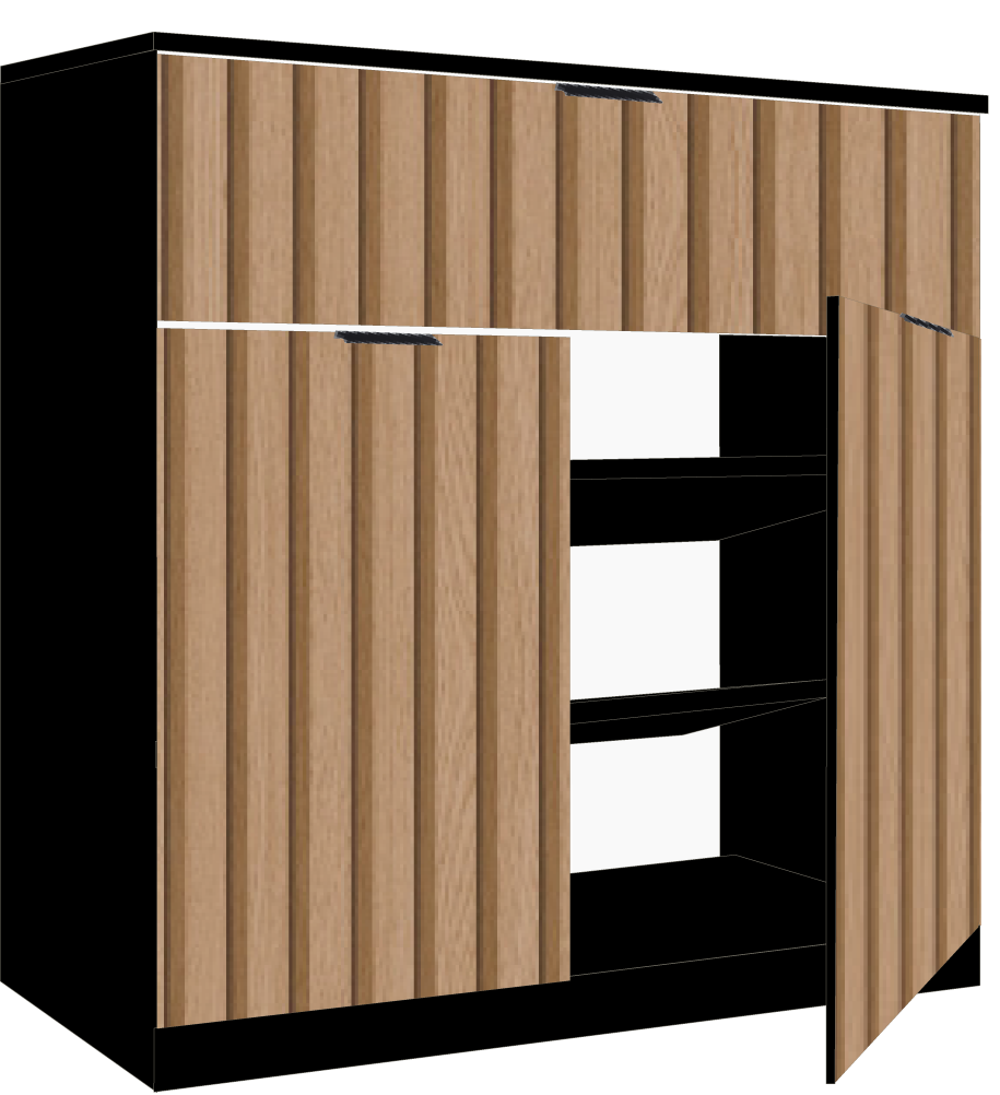 35. Shoe Rack with 2 Shelves (BLACK)