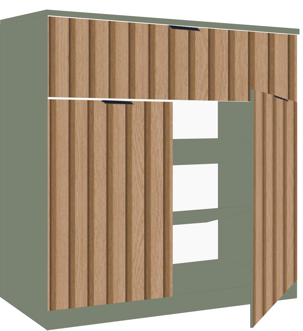 35.Shoe Rack with 2 Shelves (GREEN)