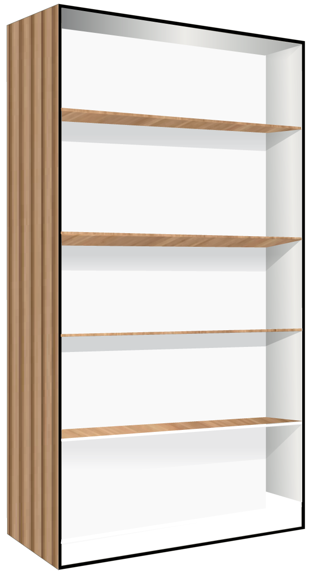36. Book Case with 4 Shelves (WHITE)
