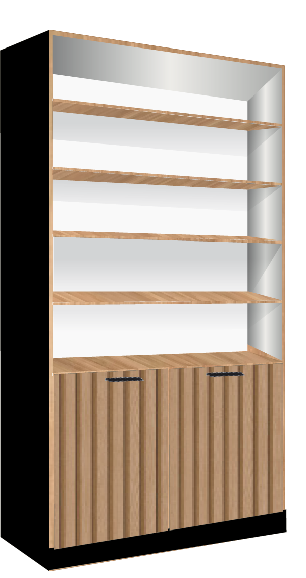 37. 2 Door Book Case (BLACK)