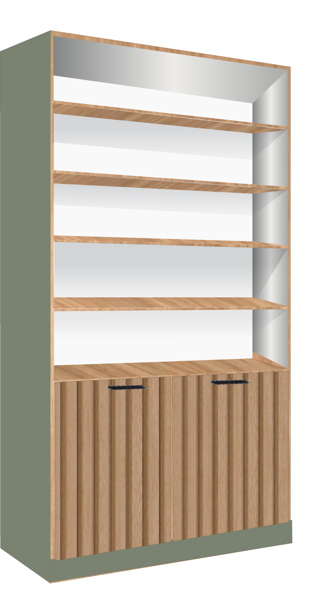 37. 2 Door Book Case (GREEN)