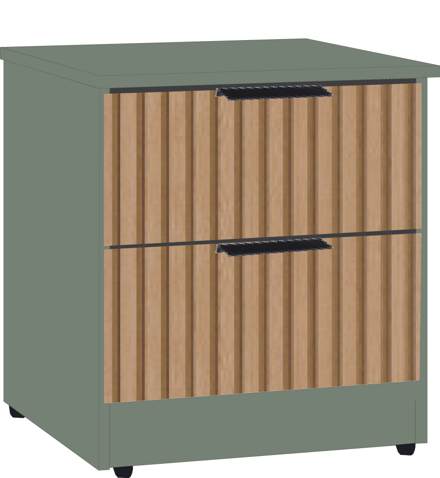 4. 2 Drawer Bedsidet (GREEN)