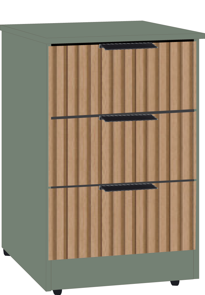 5. 3 Drawer Bedsidet (GREEN)