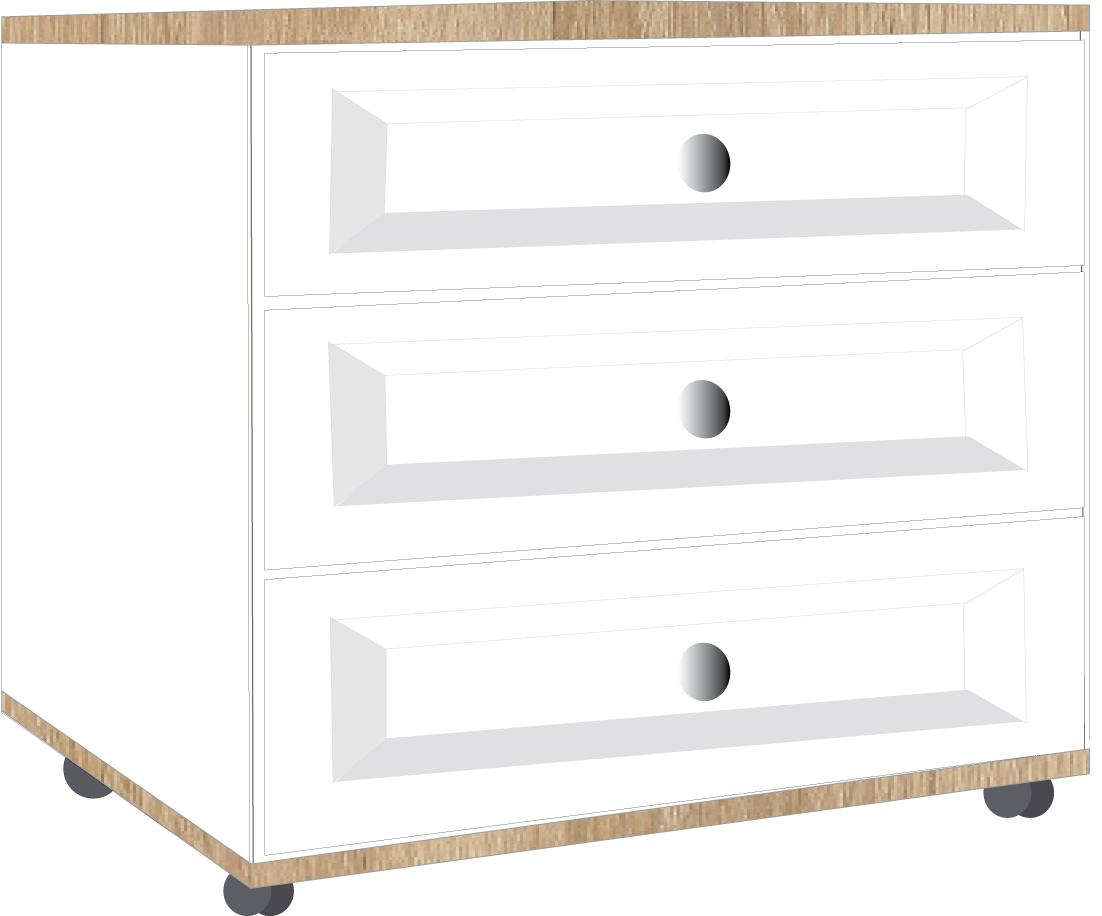 6. 3 Drawer Chest