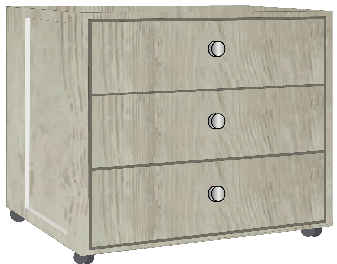 6. 3 Drawer Chest