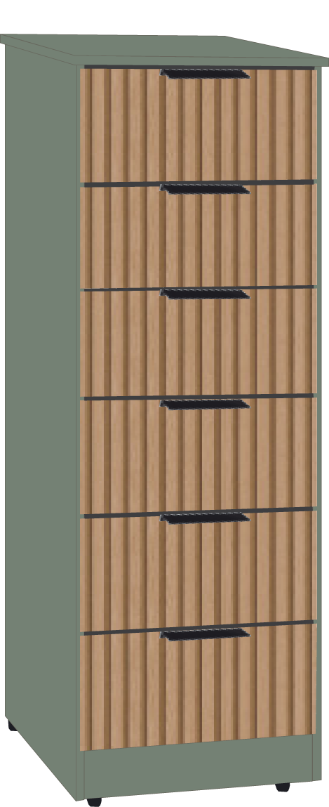 8. 6 Drawer Bedsidet (GREEN)